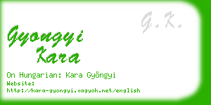 gyongyi kara business card
